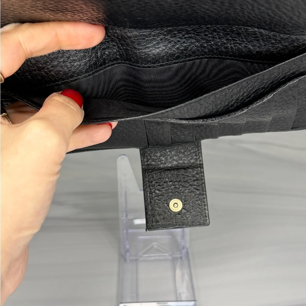 Gucci Black Leather Horsebit Long Wallet With Gold Hardware | Full Inclusion - Picture 12 of 12